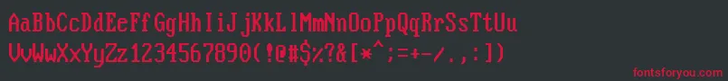 NouveauIbmStretch Font – Red Fonts on Black Background