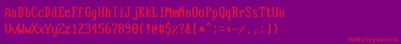 fuente NouveauIbmStretch – Fuentes Rojas Sobre Fondo Morado