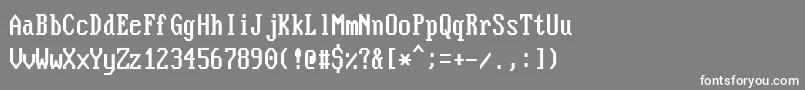 NouveauIbmStretch Font – White Fonts on Gray Background