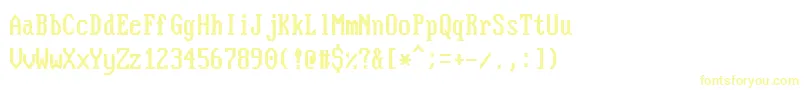 NouveauIbmStretch-Schriftart – Gelbe Schriften
