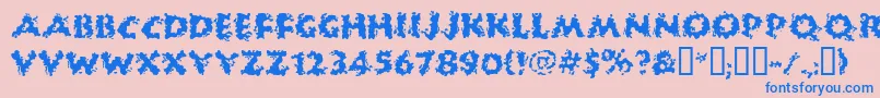 Шрифт Huckb – синие шрифты на розовом фоне