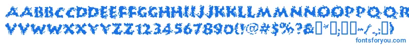 Huckb Font – Blue Fonts on White Background