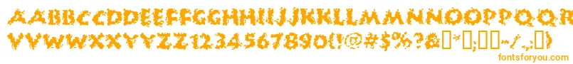 Huckb-Schriftart – Orangefarbene Schriften