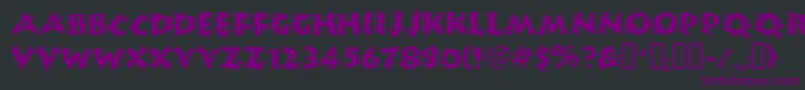 Шрифт Huckb – фиолетовые шрифты на чёрном фоне