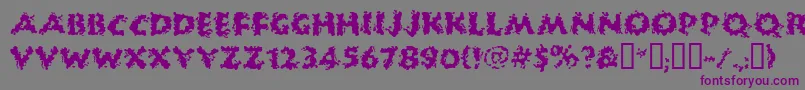 Czcionka Huckb – fioletowe czcionki na szarym tle