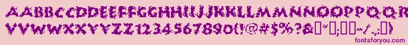 Huckb Font – Purple Fonts on Pink Background