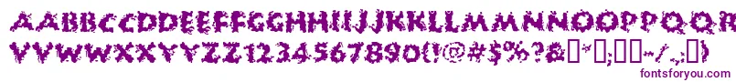 Huckb Font – Purple Fonts on White Background