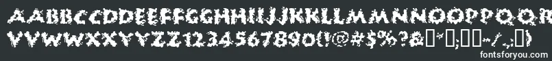 Huckb-Schriftart – Weiße Schriften auf schwarzem Hintergrund