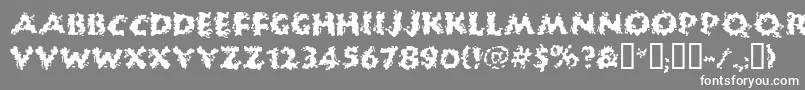 Huckb-Schriftart – Weiße Schriften auf grauem Hintergrund