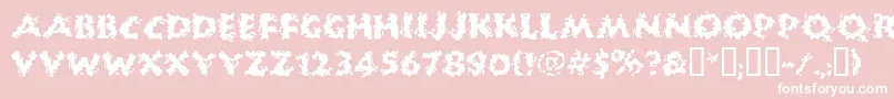 Huckb Font – White Fonts on Pink Background