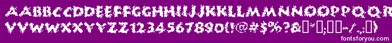 Huckb Font – White Fonts on Purple Background