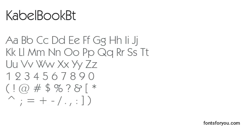A fonte KabelBookBt – alfabeto, números, caracteres especiais
