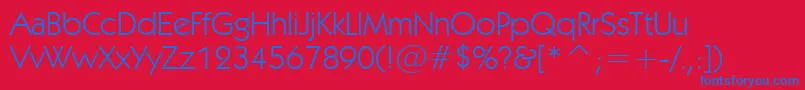 KabelBookBt Font – Blue Fonts on Red Background