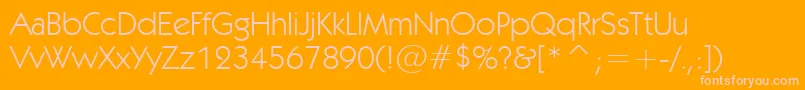 Więcej informacji o czcionce KabelBookBt Czcionka KabelBookBt – różowe czcionki na pomarańczowym tle