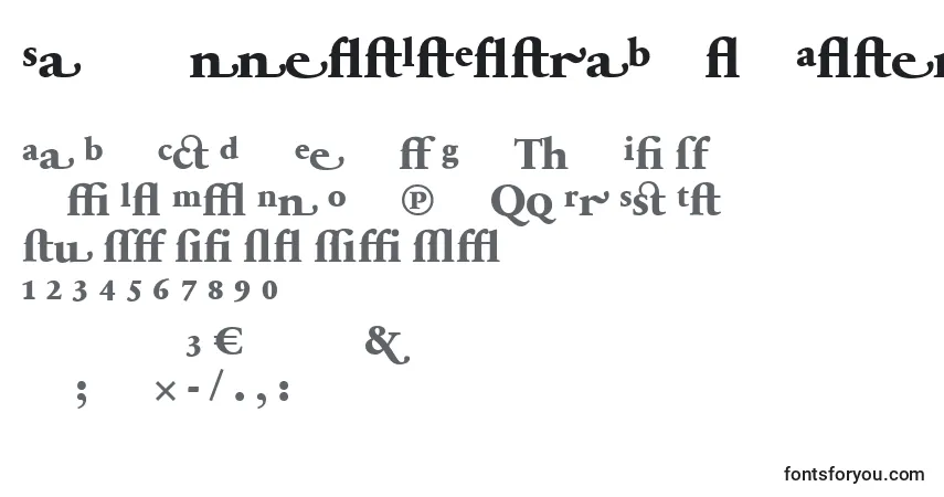 Schriftart SabonnextLtExtraBoldAlternate – Alphabet, Zahlen, spezielle Symbole