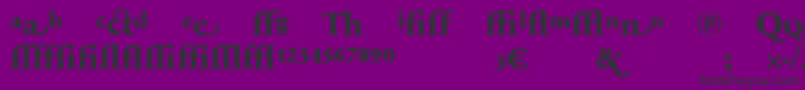 フォントSabonnextLtExtraBoldAlternate – 紫の背景に黒い文字