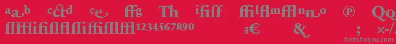 フォントSabonnextLtExtraBoldAlternate – 赤い背景に灰色の文字