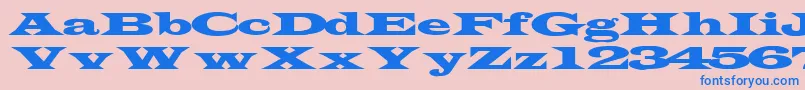 TransverseexpandedsskRegular Font – Blue Fonts on Pink Background