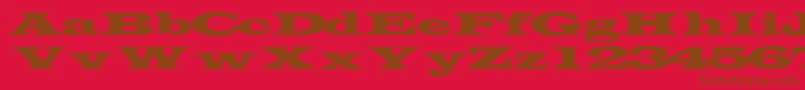 TransverseexpandedsskRegular Font – Brown Fonts on Red Background