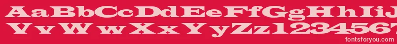 TransverseexpandedsskRegular Font – Pink Fonts on Red Background