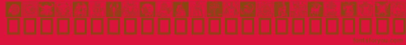 Zodiac03 Font – Brown Fonts on Red Background