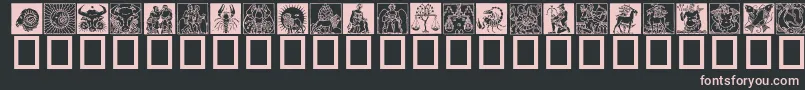 Zodiac03 Font – Pink Fonts on Black Background
