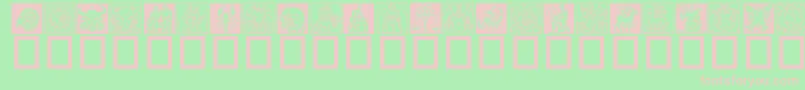 Zodiac03 Font – Pink Fonts on Green Background