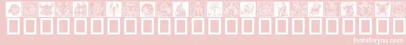 Zodiac03 Font – White Fonts on Pink Background