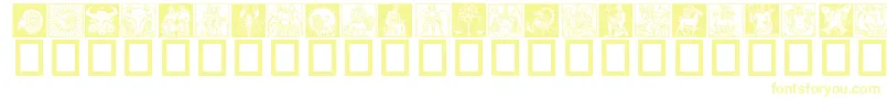 Zodiac03 Font – Yellow Fonts on White Background