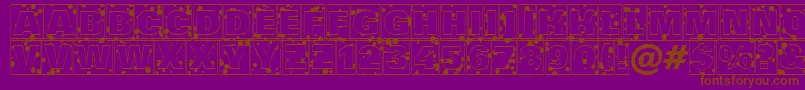 AGrotictitulcmdr Font – Brown Fonts on Purple Background