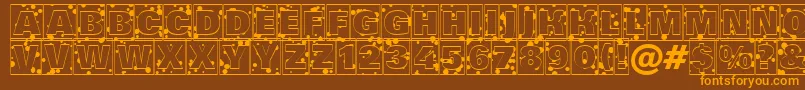 AGrotictitulcmdr Font – Orange Fonts on Brown Background