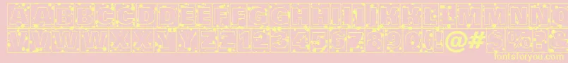 AGrotictitulcmdr Font – Yellow Fonts on Pink Background