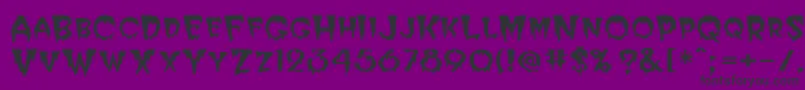 Postcryp Font – Black Fonts on Purple Background