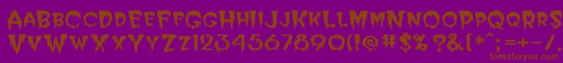 Postcryp Font – Brown Fonts on Purple Background