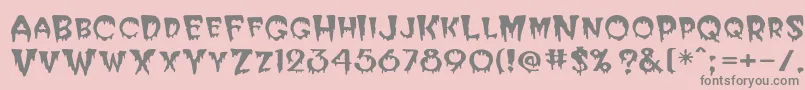 Postcryp Font – Gray Fonts on Pink Background