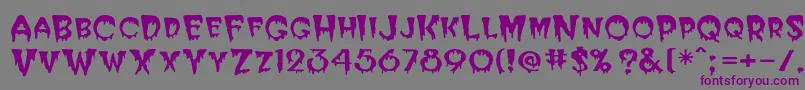 Postcryp Font – Purple Fonts on Gray Background