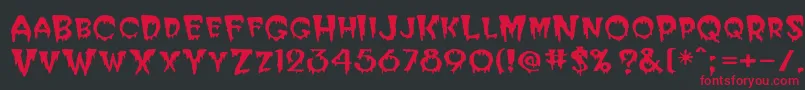 Postcryp Font – Red Fonts on Black Background