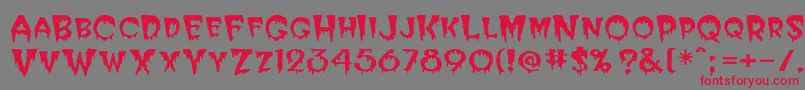 Postcryp Font – Red Fonts on Gray Background