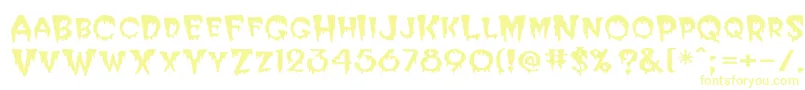 Postcryp Font – Yellow Fonts on White Background