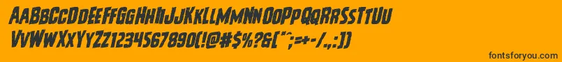 Vicioushungerrotal Font – Black Fonts on Orange Background