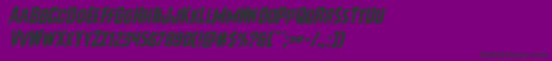 Vicioushungerrotal Font – Black Fonts on Purple Background