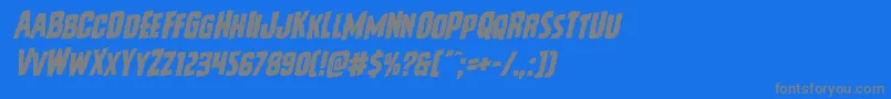 Vicioushungerrotal-Schriftart – Graue Schriften auf blauem Hintergrund
