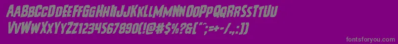 Czcionka Vicioushungerrotal – szare czcionki na fioletowym tle