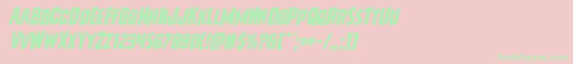Vicioushungerrotal Font – Green Fonts on Pink Background