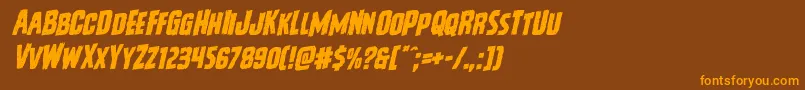 Vicioushungerrotal Font – Orange Fonts on Brown Background
