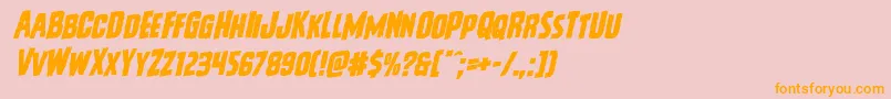 Vicioushungerrotal Font – Orange Fonts on Pink Background