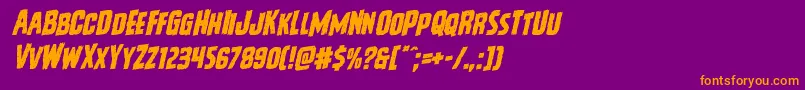 Vicioushungerrotal Font – Orange Fonts on Purple Background
