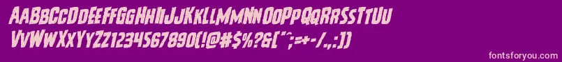 Vicioushungerrotal Font – Pink Fonts on Purple Background