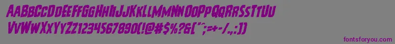 Vicioushungerrotal Font – Purple Fonts on Gray Background