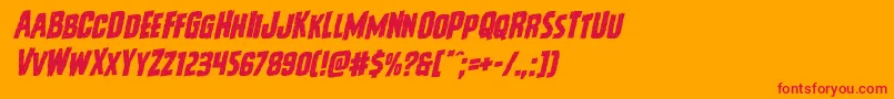 Vicioushungerrotal Font – Red Fonts on Orange Background